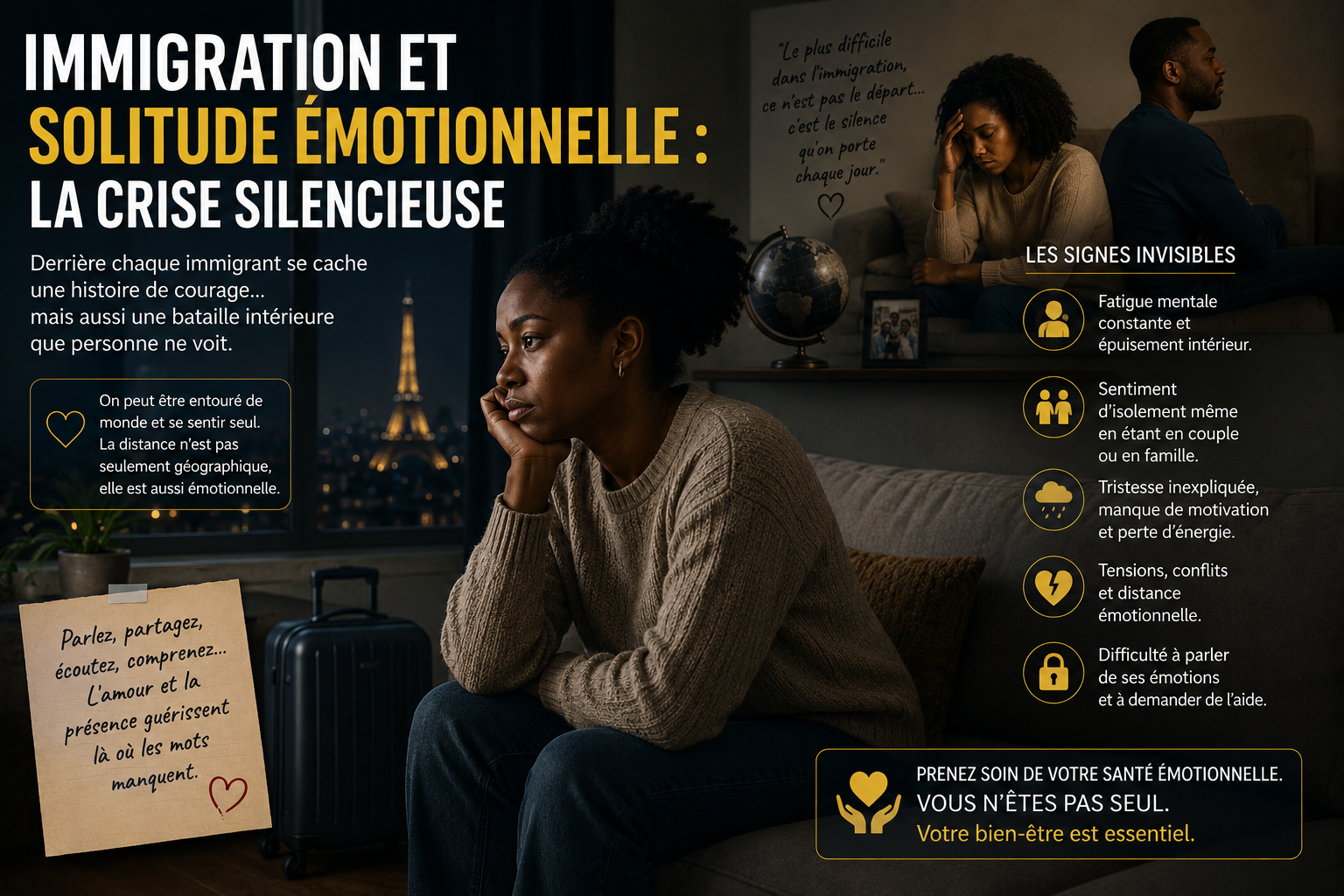 Immigration et solitude émotionnelle : la crise silencieuse