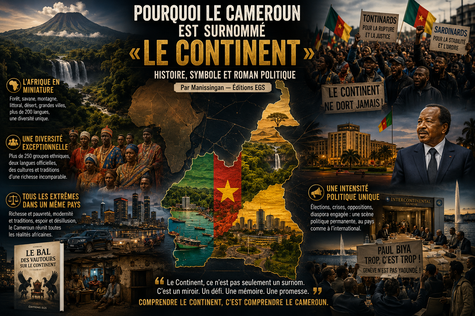 Pourquoi le Cameroun est surnommé « Le Continent » — Histoire, symbole et roman politique